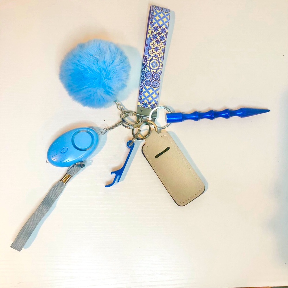 Blue Adult Safety Keychain